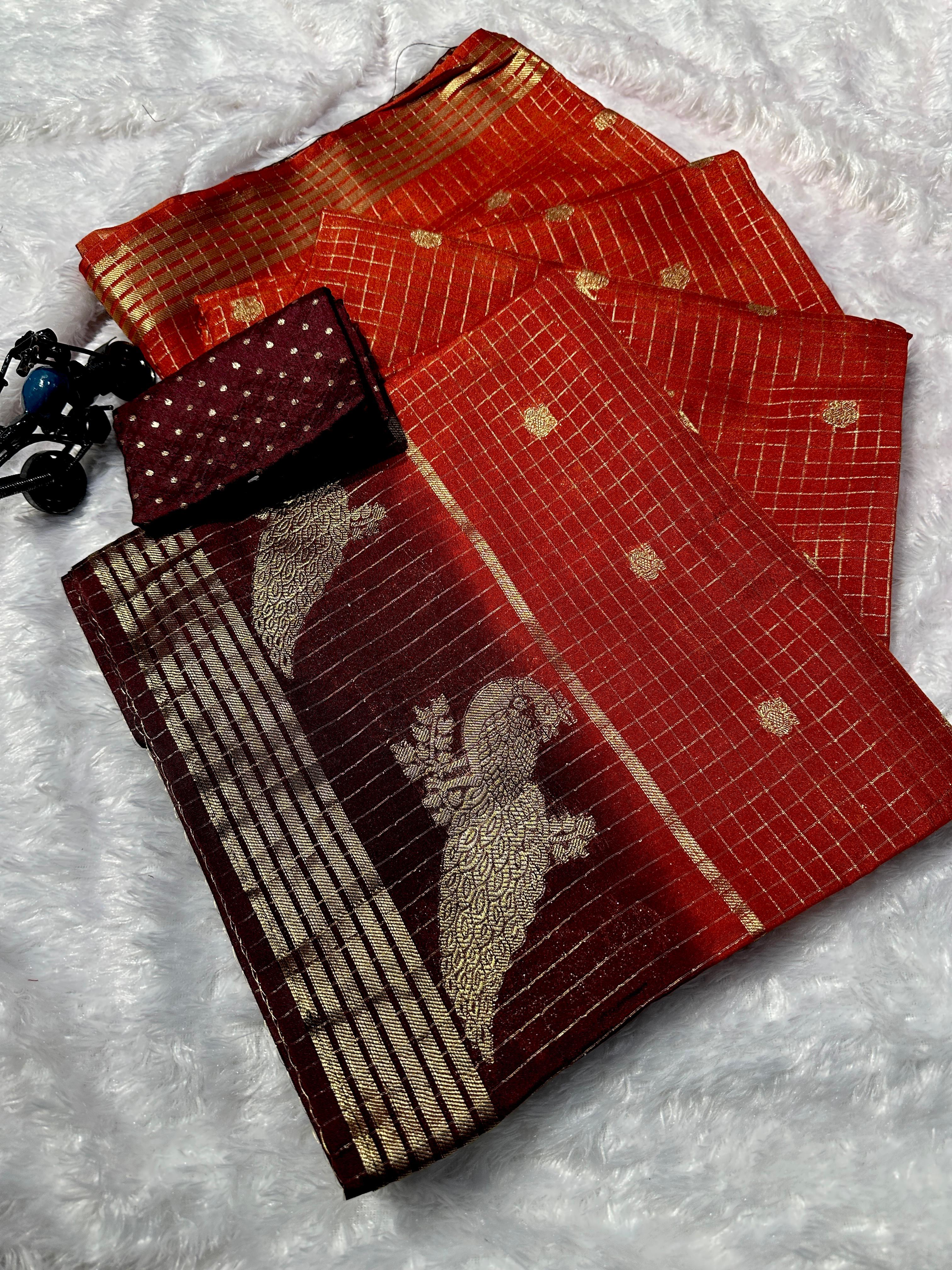 Premium Floral Print Mysore Silk Saree